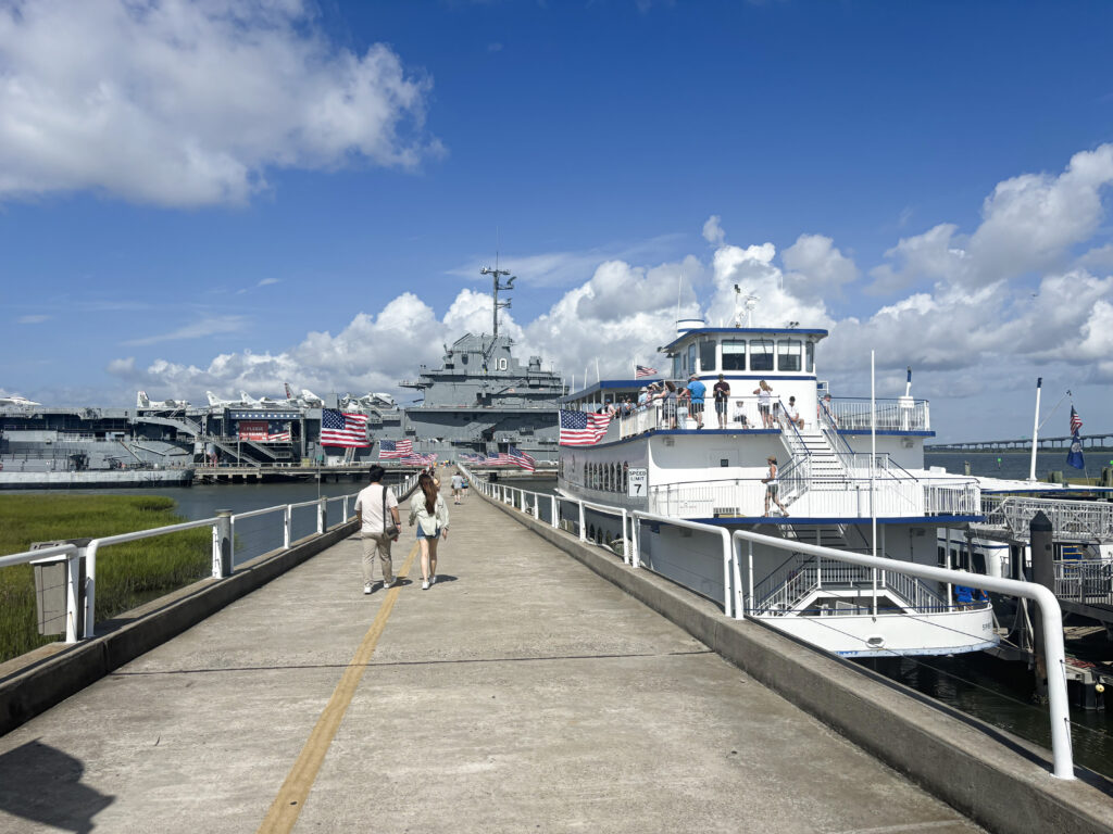 Walking up to the USS Yorktown at Patriots Point in Mt. Pleasant South Carolina. 